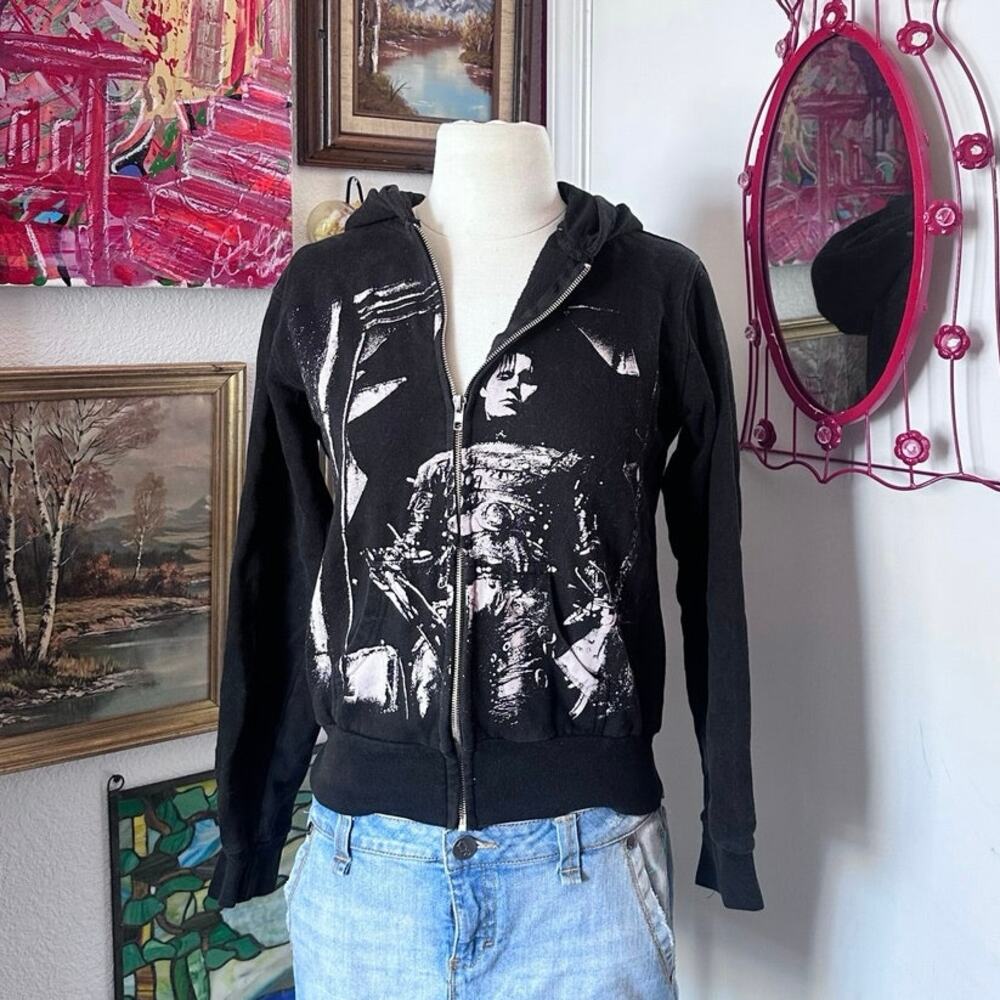 hot topic edward scissorhands graphic black jacket